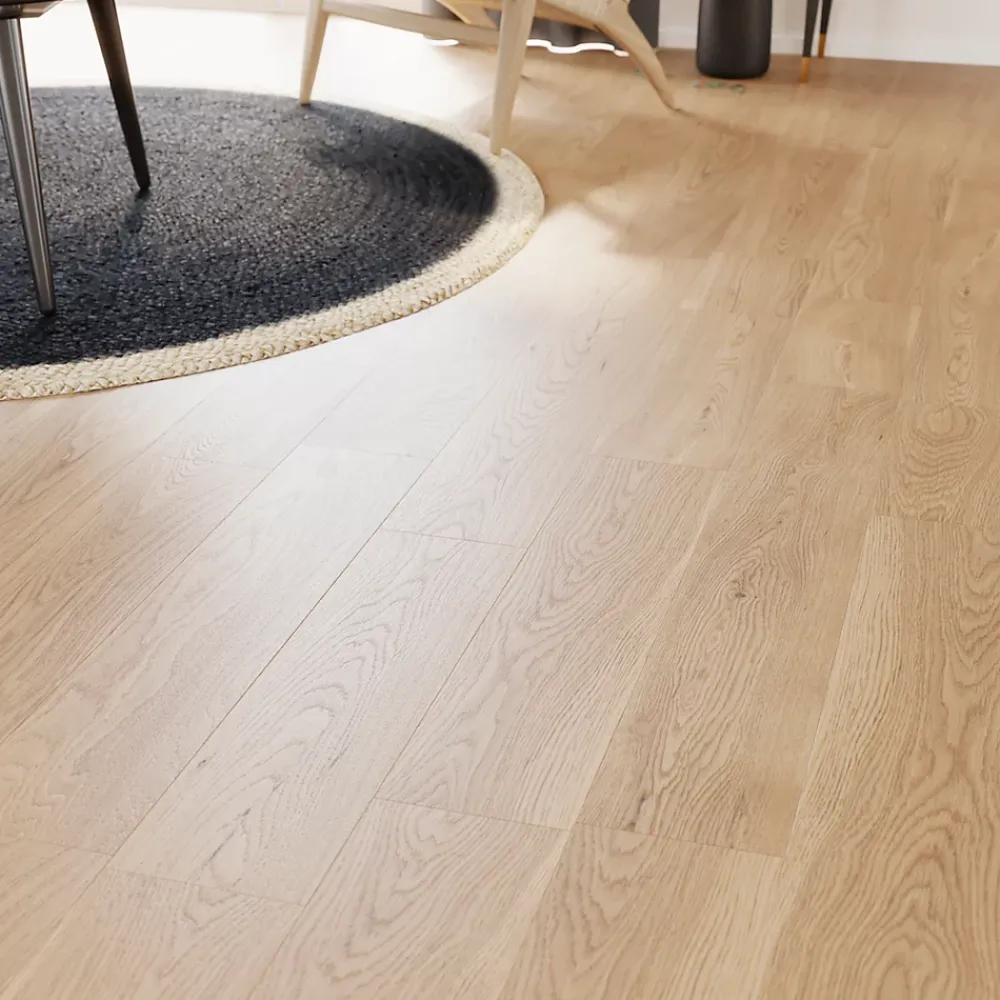 GoodHome Parquet massif à coller Lulea XL en chêne huilé naturel- Parquet Massif|Voir Tous Les Parquets