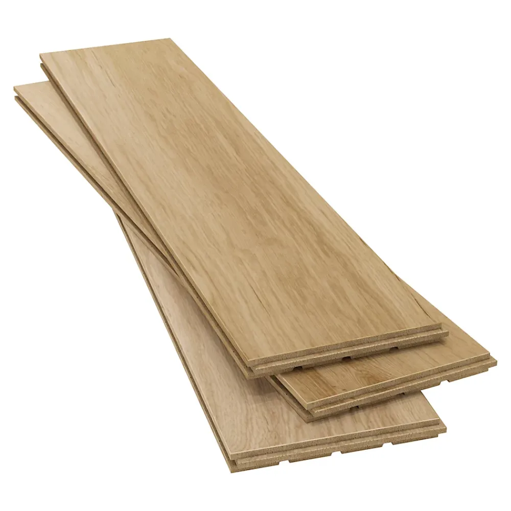 GoodHome Parquet massif à coller Lulea XL en chêne huilé naturel- Parquet Massif|Voir Tous Les Parquets