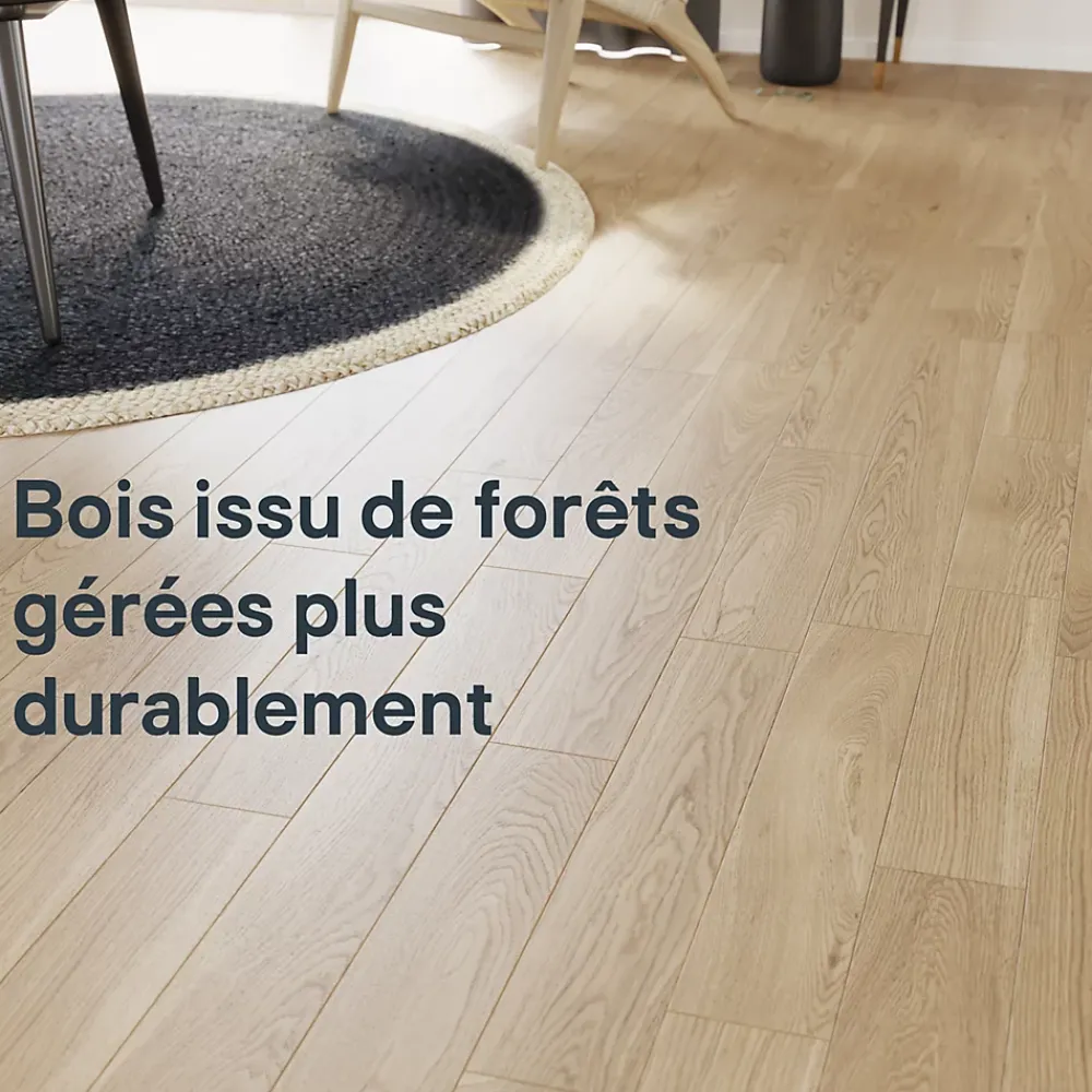 GoodHome Parquet Massif|Voir Tous Les Parquets<Parquet massif à coller Lulea L en chêne huilé naturel