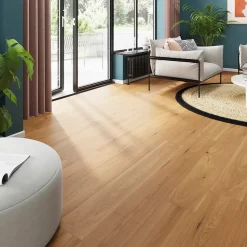 GoodHome Parquet Massif|Voir Tous Les Parquets<Parquet massif à coller Visby XL en chêne huilé blond