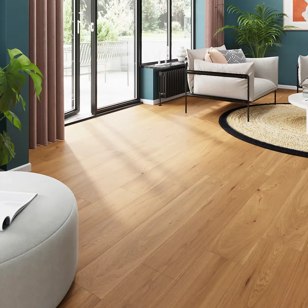 GoodHome Parquet Massif|Voir Tous Les Parquets<Parquet massif à coller Visby XL en chêne huilé blond