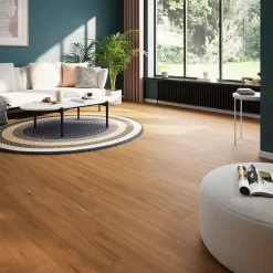GoodHome Parquet massif à coller Visby L en chêne huilé blond- Parquet Massif|Voir Tous Les Parquets
