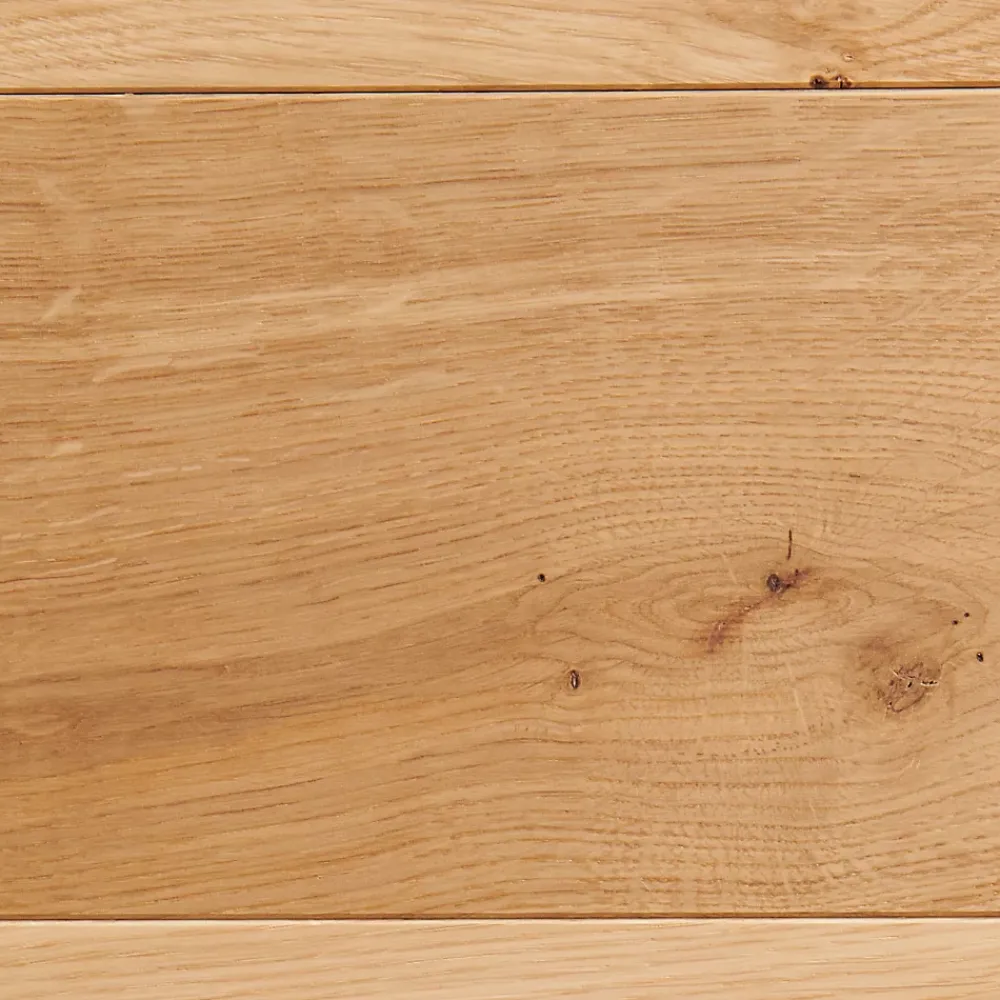 GoodHome Parquet massif à coller Visby L en chêne huilé blond- Parquet Massif|Voir Tous Les Parquets