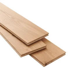 GoodHome Parquet massif à coller Visby L en chêne huilé blond- Parquet Massif|Voir Tous Les Parquets