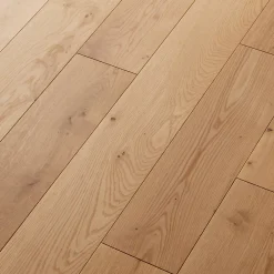 GoodHome Parquet massif à coller Visby L en chêne huilé blond- Parquet Massif|Voir Tous Les Parquets