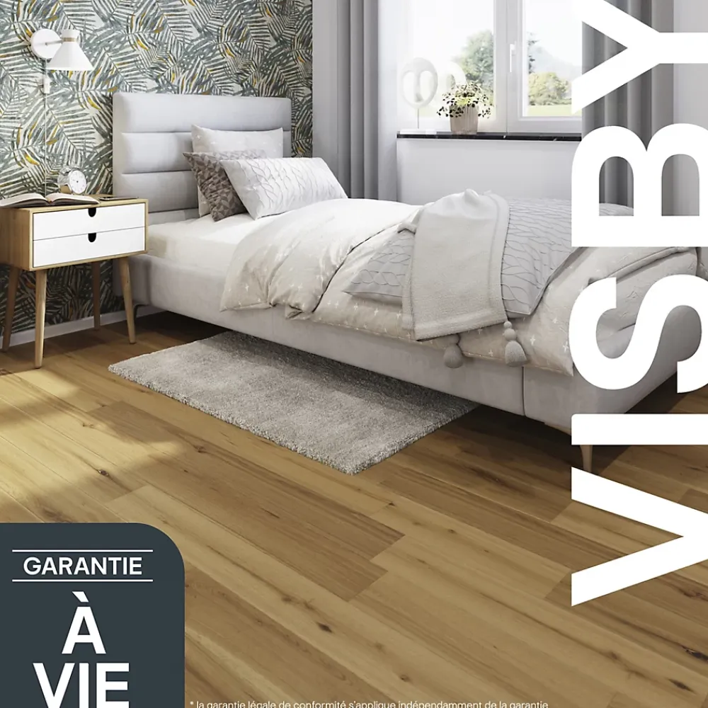 GoodHome Parquet Massif|Voir Tous Les Parquets<Parquet massif à coller Visby S en chêne huilé blond