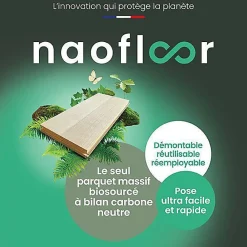 Deschaumes Parquet Massif|Voir Tous Les Parquets<Parquet Naofloor Chêne Massif Verni Naturel l. 11,5cm - Ep. 13mm - Fabrication Française - Choix Authentique
