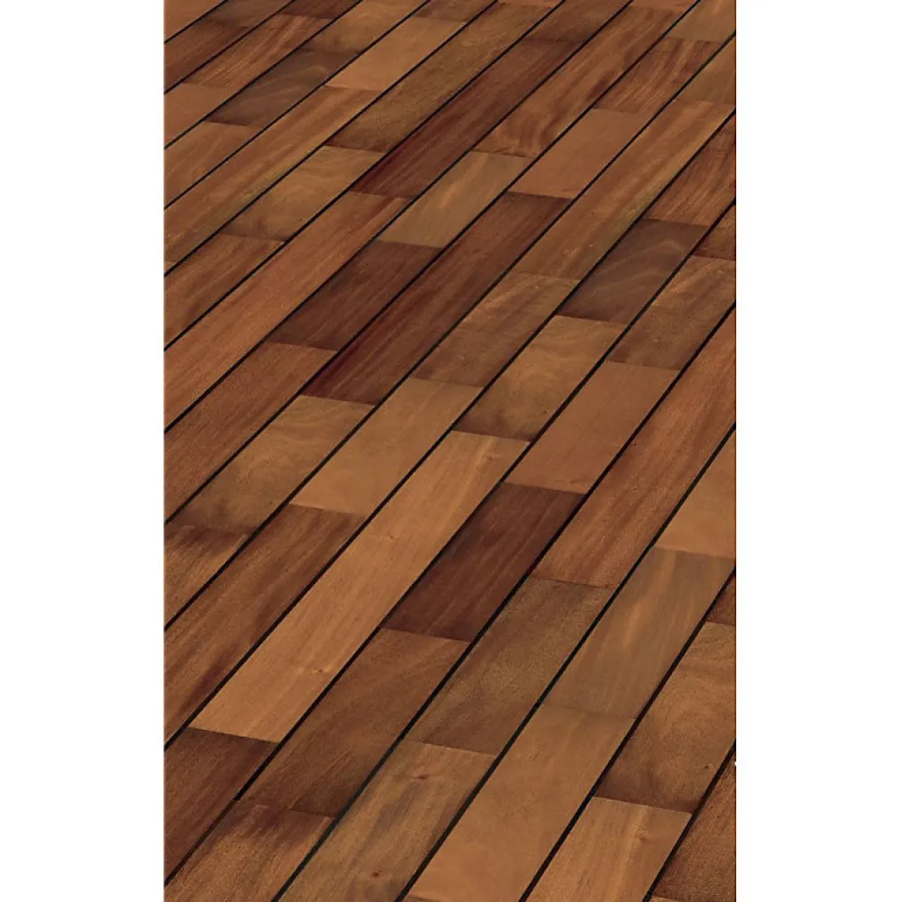 Aelle Carrelage Parquet Massif|Voir Tous Les Parquets<Parquet pont de bateau avec joint de PU intégré en Acajou STEPHANIE