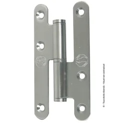 Afbat Paumelle parisienne droit bout rond en Inox 140x70 mm- Accesoire Pour Volet