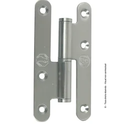 Diall Paumelle parisienne gauche bout rond en inox 110x55 mm- Accesoire Pour Volet