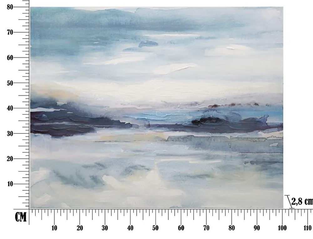 Mauro Ferretti Panneau Tasseau Bois<Peinture sur toile abstraite multicolore cm 100x2,8x80