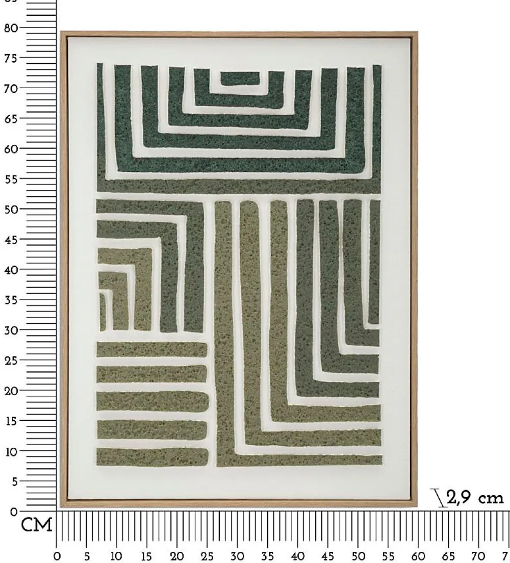 Mauro Ferretti Peinture sur toile avec cadre cm 60x2,9x80- Panneau Tasseau Bois