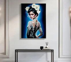 Mauro Ferretti Peinture sur toile laquée avec cadre 72x4x102 cm- Panneau Tasseau Bois