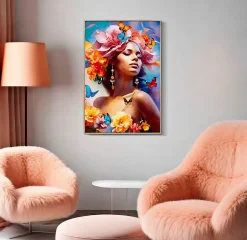 Mauro Ferretti Panneau Tasseau Bois<Peinture sur toile laquée avec cadre 62x4x92 cm