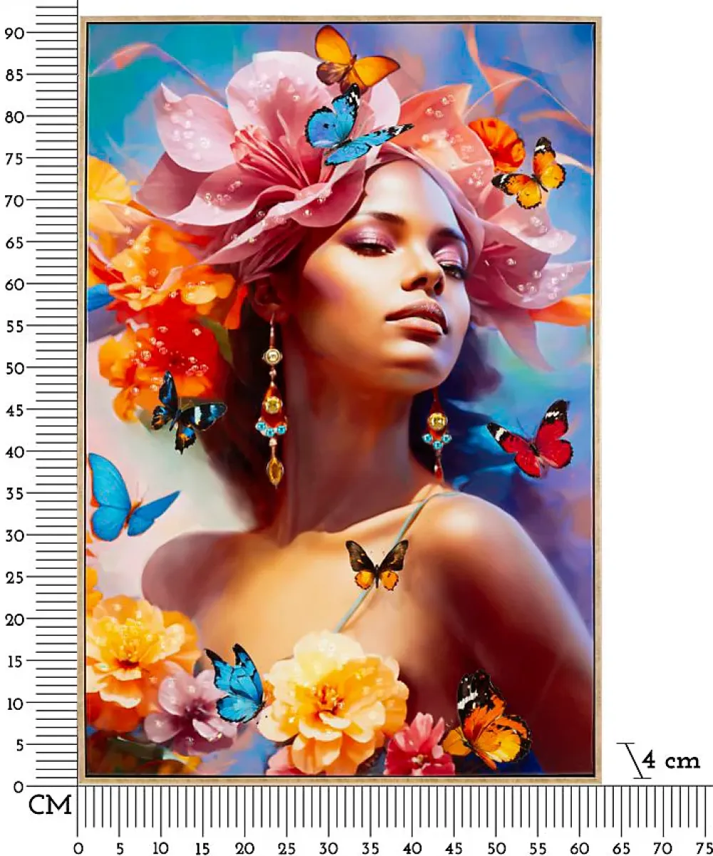 Mauro Ferretti Panneau Tasseau Bois<Peinture sur toile laquée avec cadre 62x4x92 cm