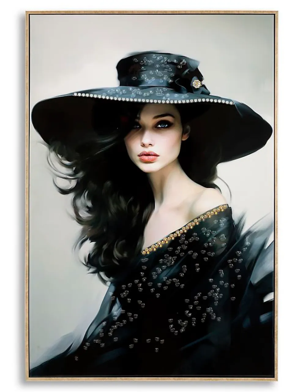Mauro Ferretti Peinture sur toile laquée avec cadre 62x4x92 cm- Panneau Tasseau Bois