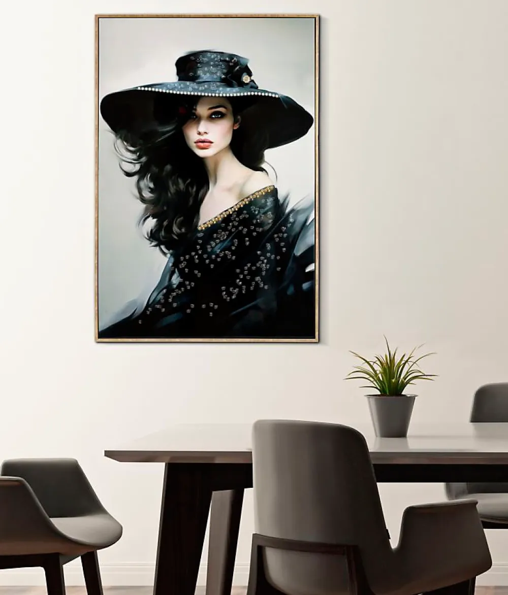 Mauro Ferretti Peinture sur toile laquée avec cadre 62x4x92 cm- Panneau Tasseau Bois