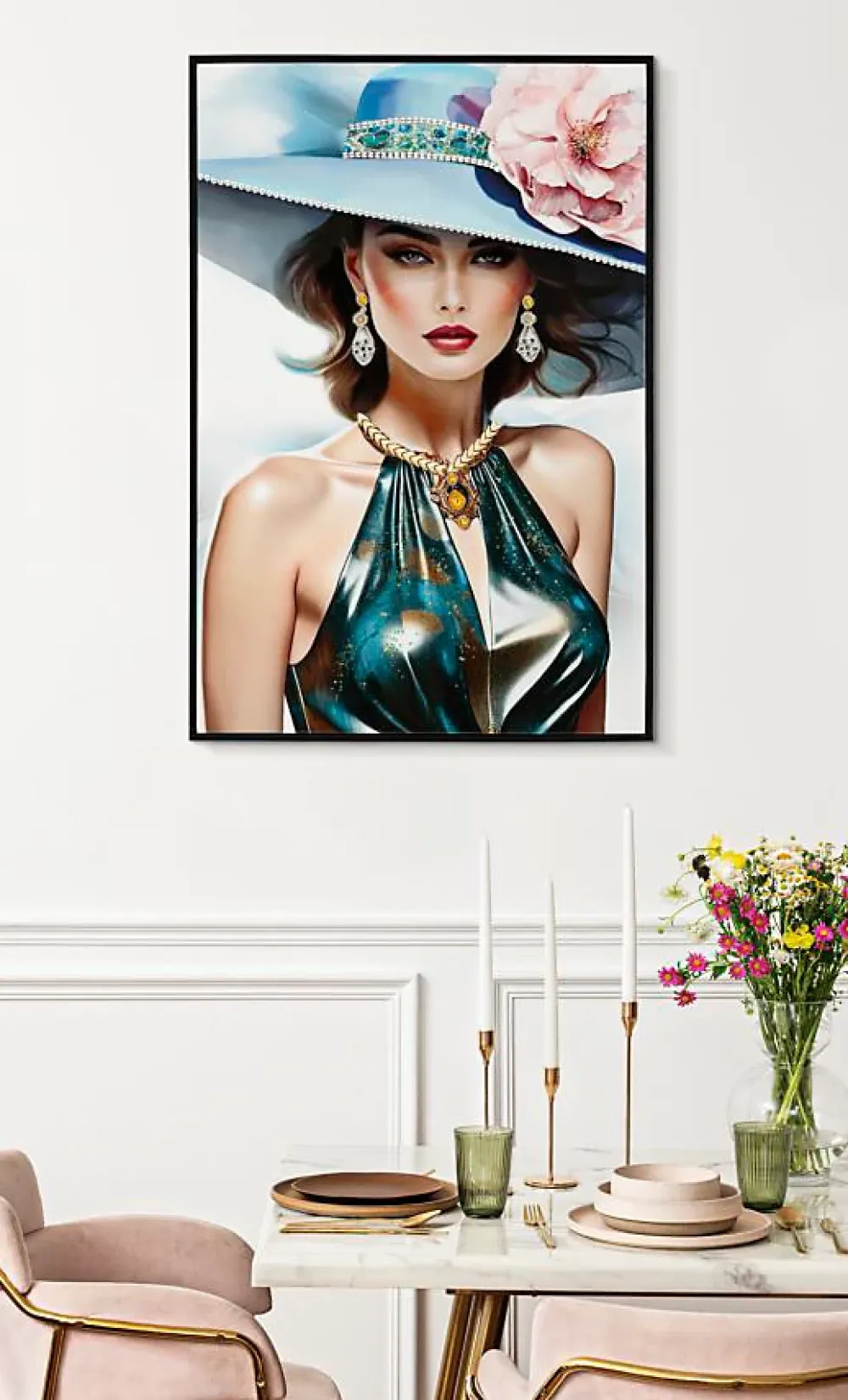 Mauro Ferretti Panneau Tasseau Bois<Peinture sur toile laquée avec cadre 62x4x92 cm