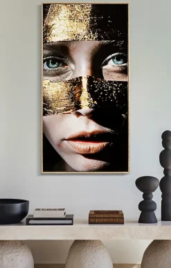 Mauro Ferretti Peinture sur toile laquée avec cadre 52x4x102 cm- Panneau Tasseau Bois