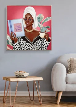 Mauro Ferretti Peinture sur toile laquée avec cadre 82x4x82 cm- Panneau Tasseau Bois