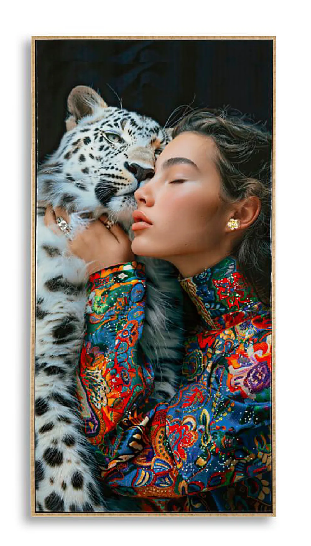 Mauro Ferretti Peinture sur toile laquée avec cadre 52x4x102 cm- Panneau Tasseau Bois