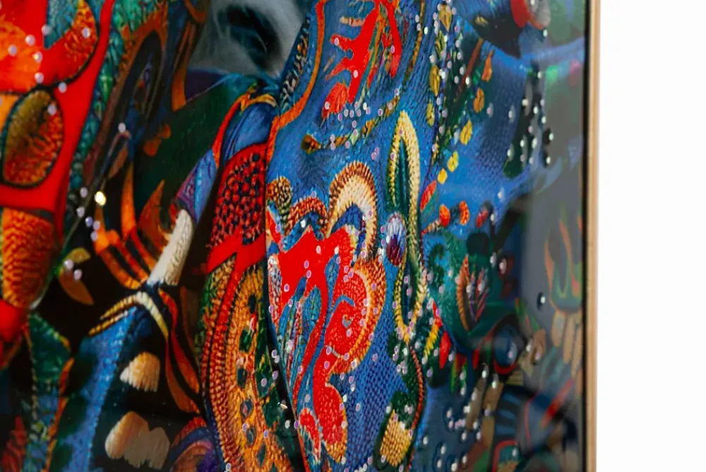 Mauro Ferretti Peinture sur toile laquée avec cadre 52x4x102 cm- Panneau Tasseau Bois