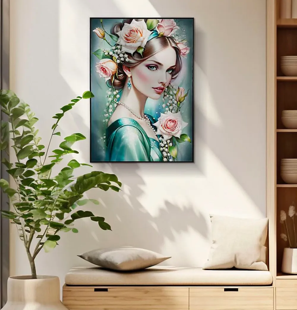Mauro Ferretti Peinture sur toile laquée avec cadre 72x4x102 cm- Panneau Tasseau Bois