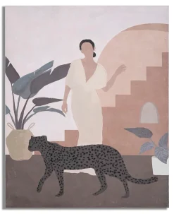 Mauro Ferretti Panneau Tasseau Bois<Peinture sur toile multicolore femme cm 80x3,7x100