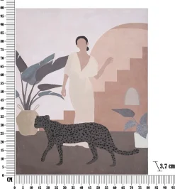Mauro Ferretti Panneau Tasseau Bois<Peinture sur toile multicolore femme cm 80x3,7x100