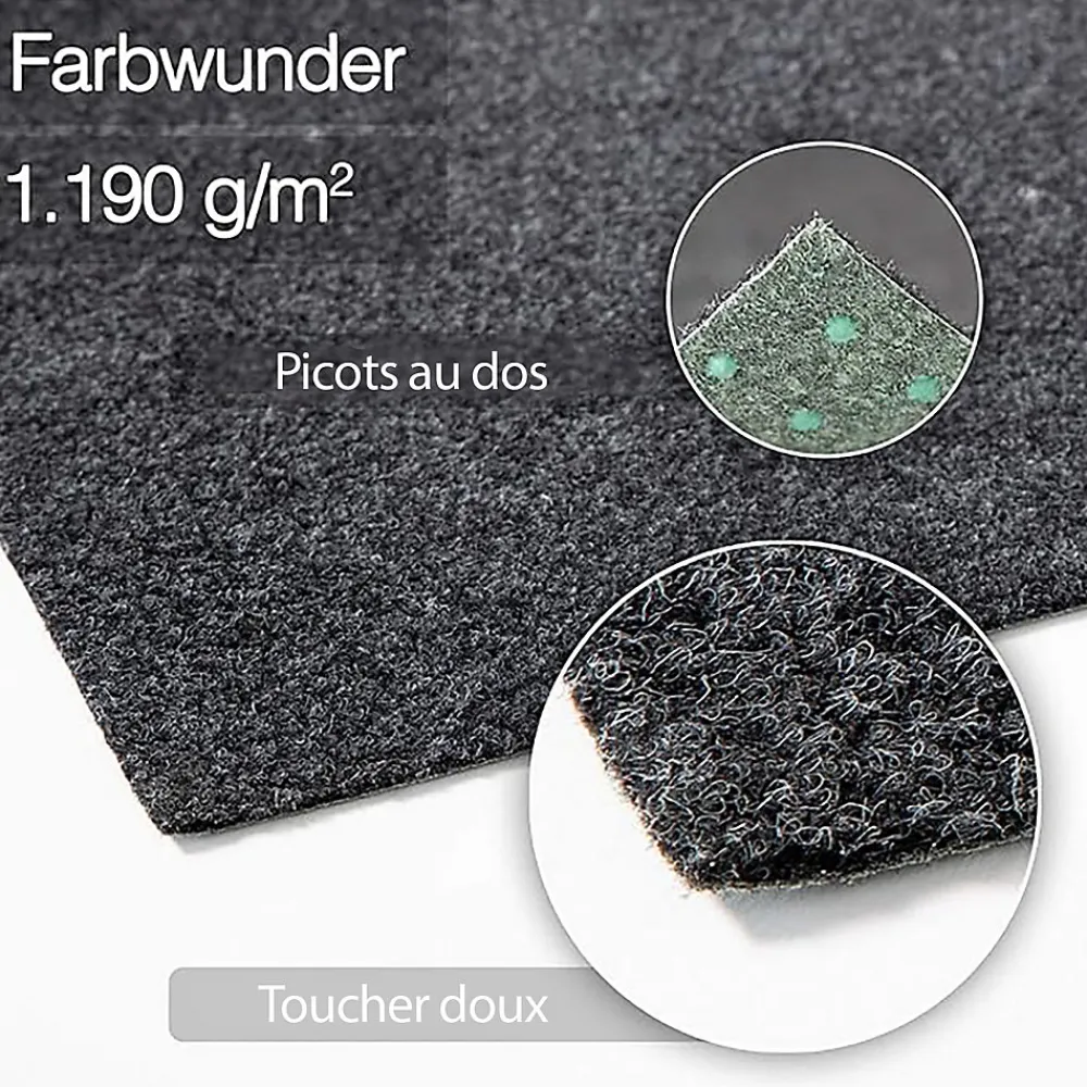 Floordirekt Moquette|Moquette<Pelouse synthétique Farbwunder Pro Noir 133 x 600 cm