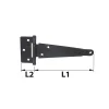Afbat - Tb Industrie Sas Penture anglaise axe composite ép.2 L.194 mm noir Afbat- Volet Battant