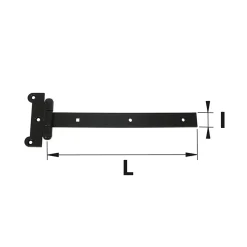 Afbat - Tb Industrie Sas Penture bout carré acier noir Afbat L.500 mm- Accesoire Pour Volet