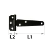 Afbat - Tb Industrie Sas Volet Battant<Penture légère ép.1,5 L.125 mm noir Afbat