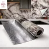 Ikhemalarka PET - PVC Film autocollant panneaux muraux 3D imitation marbre revetement en rouleau 60x300 cm decor aspect marbre (YP-245)- Panneau Mural Décoratif