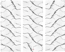 Ikhemalarka Panneau Mural Décoratif<PET - PVC Film autocollant panneaux muraux 3D imitation marbre revetement en rouleau 60x300 cm decor aspect marbre (YP-117)