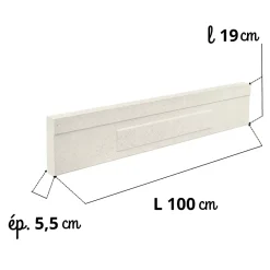 Prensimac PILIER BETON 106 cm - 6 pièces - Dimensions : L 106 x l 24 cm -Série B72 -Claustras - Balustres plates- Garde-Corps, Balustrade
