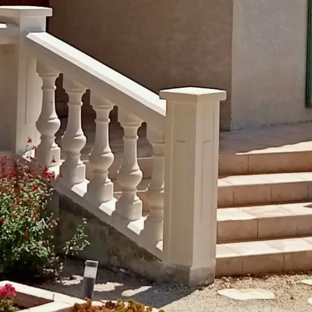 Prensimac PILIER BETON 106 cm - 6 pièces - Dimensions : L 106 x l 24 cm -Série B72 -Claustras - Balustres plates- Garde-Corps, Balustrade