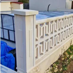 Prensimac PILIER BETON 106 cm - 6 pièces - Dimensions : L 106 x l 24 cm -Série B72 -Claustras - Balustres plates- Garde-Corps, Balustrade