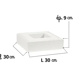 Prensimac Garde-Corps, Balustrade<PILIER BETON 115 cm - Lot de 6 - Dimensions : L 115 x l 24 cm - SERIE B78