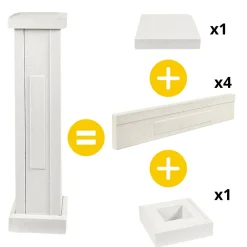 Prensimac Garde-Corps, Balustrade<PILIER BETON 115 cm - Lot de 6 - Dimensions : L 115 x l 24 cm - SERIE B78