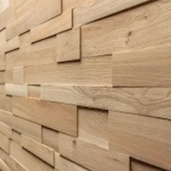 Wwd Plaquette De Parement|Plaquette De Parement<Plaquette de parement en bois massif effet 3D OZO RUSTIC - Chêne - 59/32/14 x 10/8/6 cm - 36 planches - 1m²