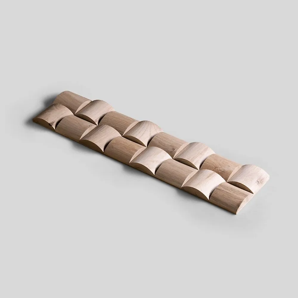 Wwd Plaquette De Parement|Plaquette De Parement<Plaquette de parement en bois massif effet 3D RUBATO - Chêne - 60 x 15 cm - 11 panneaux - 1m²