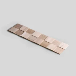 Wwd Plaquette de parement en bois massif effet 3D CHESS - Chêne - 60 x 15 cm - 11 panneaux - 1m²- Plaquette De Parement|Plaquette De Parement