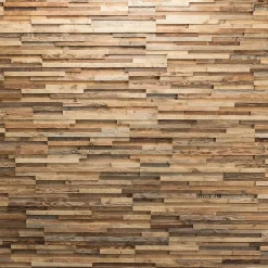 Wwd Plaquette de parement en bois effet 3D A PRIORI- Bois récupéré - 72 x 10cm - 42 panneaux - 3m²- Plaquette De Parement|Plaquette De Parement