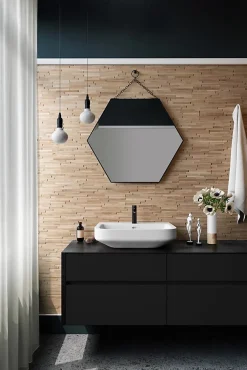Wwd Plaquette de parement en bois massif effet 3D ACE - Chêne - 72 x 10cm - 14 panneaux - 1m²- Plaquette De Parement|Plaquette De Parement