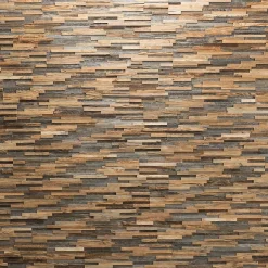 Wwd Plaquette de parement en bois effet 3D SELECTIO - Bois récupéré - 72 x 10cm - 42 panneaux - 3m²- Plaquette De Parement|Plaquette De Parement