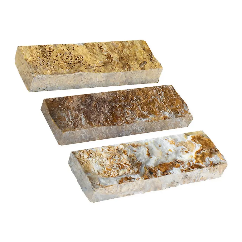 Modulo Plaquette de parement pierre naturelle - NATIMUR SCABAS TRAVERTIN - - 0,5m² - intérieur/extérieur- Plaquette De Parement|Plaquette De Parement