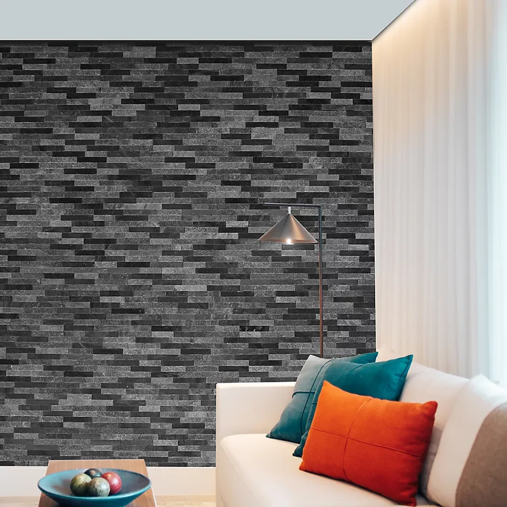 Modulo Plaquette De Parement|Plaquette De Parement<Plaquette de parement pierre naturelle - NATIMUR MIX BLACK - - 0,468m² - intérieur/extérieur