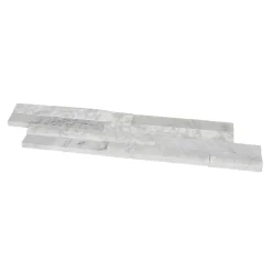 Plaquette De Parement|Plaquette De Parement<Plaquette de parement Stella pierre naturelle marbre blanc (vendue au carton)