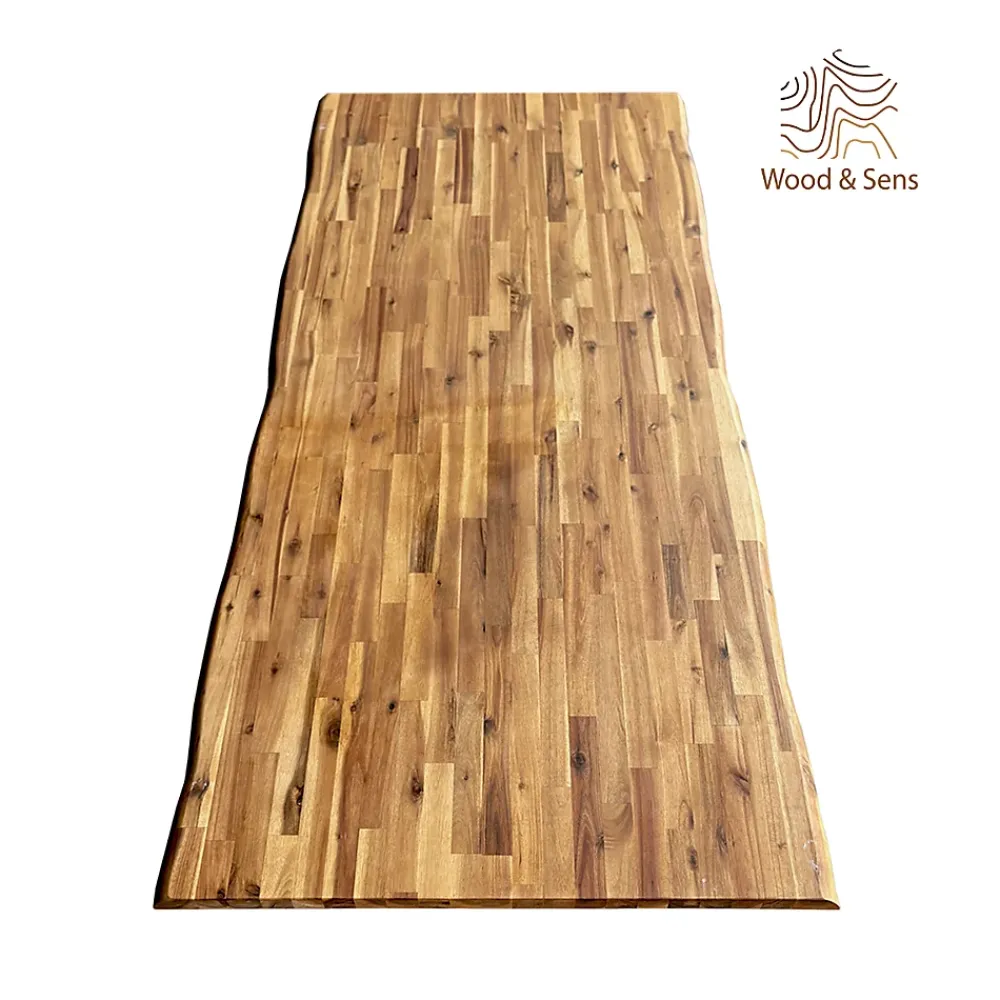 Wood&Sens Plateau De Table<Plateau de Table Acacia bord naturel pré-huilé Teck, L.180 cm x l.80 cm, Ep.26 mm
